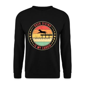 Dock Diving Is My Cardio - Unisex Pullover - Schwarz - Vorne - Alina (178cm) & Michal (187cm)