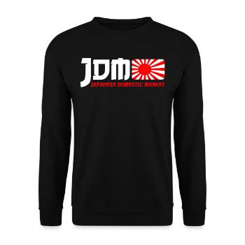 JDM Motorsport Auto Tuning Automotive - Unisex Pullover - Schwarz - Vorne - Alina (178cm) & Michal (187cm)