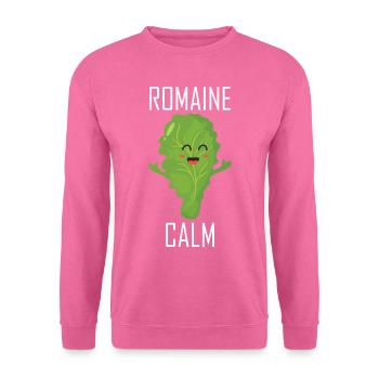 Vegan Gardening Quote Salad Romaine Calm - Unisex Pullover - Pink - Vorne