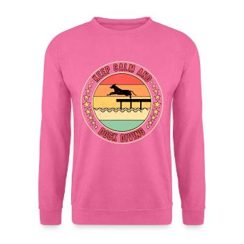 Keep Calm And Dock Diving - Unisex Sweatshirt - pink - Front