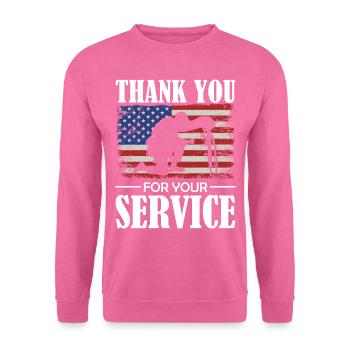 Journée des anciens combattants - Merci pour votre service - Patrio - Sweat-shirt Unisexe - rose - Devant