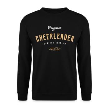 Cheerleader Limited Edition Lustiges Cheerleading - Unisex Pullover - Schwarz - Vorne - Alina (178cm) & Michal (187cm)