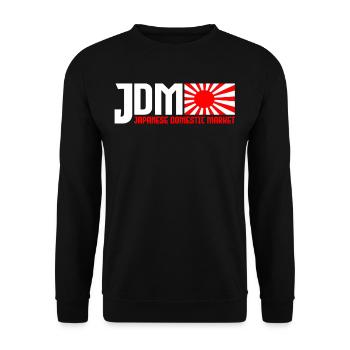 JDM Motorsport Auto Tuning Automotive - Unisex Pullover - Schwarz - Vorne - Alina (178cm) & Michal (187cm)