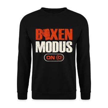 Box Spruch Boxen Modus On Boxsport Boxer Geschenk - Unisex Pullover - Schwarz - Vorne - Alina (178cm) & Michal (187cm)