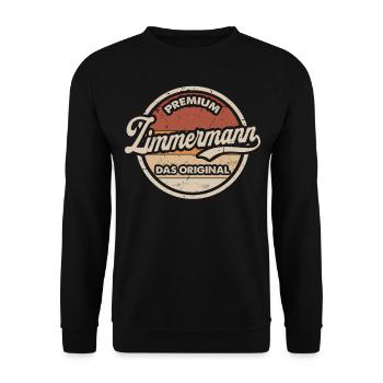 Zimmermann Original Vintage Zimmerer - Unisex Pullover - Schwarz - Vorne - Alina (178cm) & Michal (187cm)