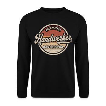 Handwerker Original Handwerk Lustiges Heimwerker - Unisex Pullover - Schwarz - Vorne - Alina (178cm) & Michal (187cm)