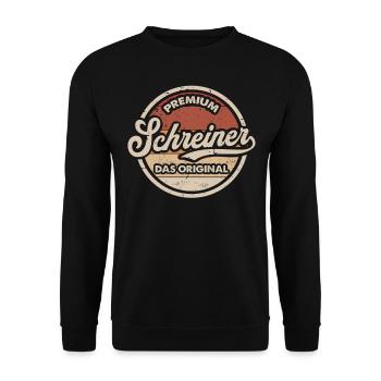 Schreiner Original Lustiges Schreinerei - Unisex Pullover - Schwarz - Vorne - Alina (178cm) & Michal (187cm)