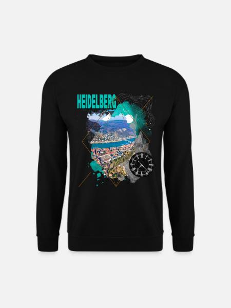 Heidelberg Deutschland Stadt Skyline Vintage Retro - Unisex Pullover - Schwarz