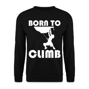 Escalade de bloc - Born to Climb - Sweat-shirt Unisexe - noir - Devant - Alina (178cm) & Michal (187cm)