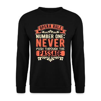 Chanteur d’opéra Opéra Règle numéro un Ténor - Sweat-shirt Unisexe - noir - Devant - Alina (178cm) & Michal (187cm)
