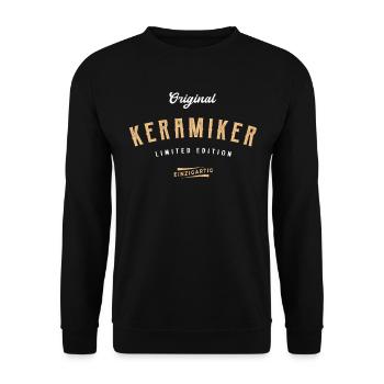 Keramiker Limited Edition - Unisex Pullover - Schwarz - Vorne - Alina (178cm) & Michal (187cm)