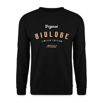 Biologe Limited Edition Lustiges Biologie - Unisex Pullover - Schwarz - Vorne - Alina (178cm) & Michal (187cm)