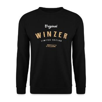 Winzer Limited Edition - Unisex Pullover - Schwarz - Vorne - Alina (178cm) & Michal (187cm)