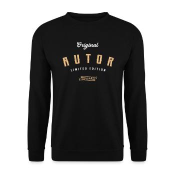 Autor Limited Edition Autoren - Unisex Pullover - Schwarz - Vorne - Alina (178cm) & Michal (187cm)