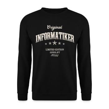 Informatiker Limited Edition IT Lustiges - Unisex Pullover - Schwarz - Vorne - Alina (178cm) & Michal (187cm)