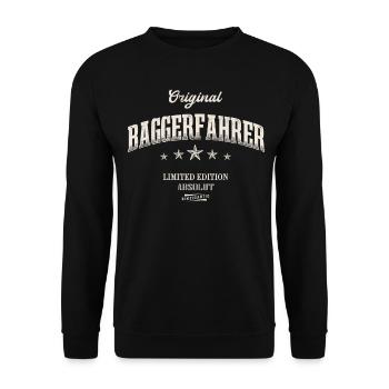 Baggerfahrer Limited Edition Baggerführer - Unisex Pullover - Schwarz - Vorne - Alina (178cm) & Michal (187cm)