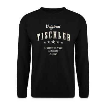 Tischler Limited Edition - Unisex Pullover - Schwarz - Vorne - Alina (178cm) & Michal (187cm)
