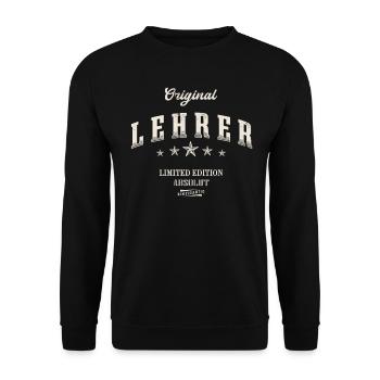 Lehrer Limited Edition Lustiges Klassenlehrer - Unisex Pullover - Schwarz - Vorne - Alina (178cm) & Michal (187cm)