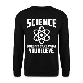 La science ne se soucie pas de ce que vous croyez - Chimie - Sweat-shirt Unisexe - noir - Devant - Alina (178cm) & Michal (187cm)