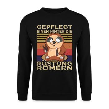 Biertrinker Spruch - Saufen - Männerabend - Unisex Pullover - Schwarz - Vorne - Alina (178cm) & Michal (187cm)
