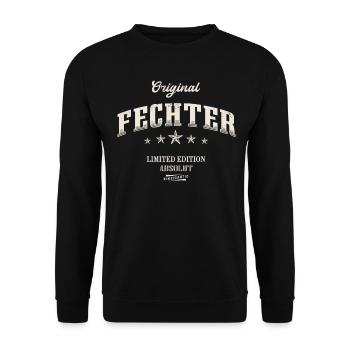 Fechter Limited Edition Fechten Fechtsport - Unisex Pullover - Schwarz - Vorne - Alina (178cm) & Michal (187cm)