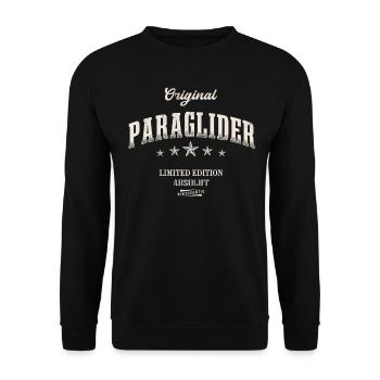 Paraglider Limited Edition Paragliding Paragliden - Unisex Pullover - Schwarz - Vorne - Alina (178cm) & Michal (187cm)