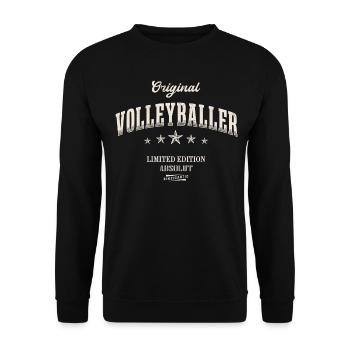 Volleyball Limited Edition Volleyballer Volleyball - Unisex Pullover - Schwarz - Vorne - Alina (178cm) & Michal (187cm)