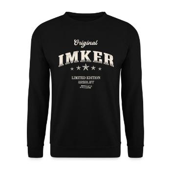 Imker Limited Edition - Unisex Pullover - Schwarz - Vorne - Alina (178cm) & Michal (187cm)