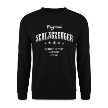 Schlagzeuger Limited Edition Drummer Schlagzeug - Unisex Pullover - Schwarz - Vorne - Alina (178cm) & Michal (187cm)