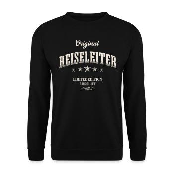 Reiseleiter Limited Edition Lustiges Reiseleitung - Unisex Pullover - Schwarz - Vorne - Alina (178cm) & Michal (187cm)
