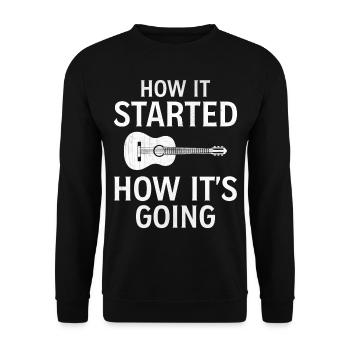 Guitar - How It Started How It's Going - Guitar Co - Unisex Sweatshirt - black - Front - Alina (178cm) & Michal (187cm)
