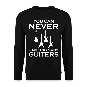 Guitar Player - You Can Never Have Too Many Guitar - Unisex Sweatshirt - black - Front - Alina (178cm) & Michal (187cm)