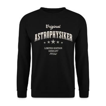 Astrophysiker Limited Edition Astrophysik - Unisex Pullover - Schwarz - Vorne - Alina (178cm) & Michal (187cm)
