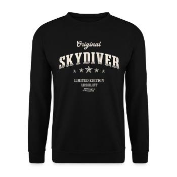 Skydiver Limited Edition Skydiving - Unisex Pullover - Schwarz - Vorne - Alina (178cm) & Michal (187cm)