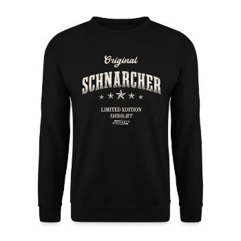 Schnarcher Limited Edition Lustiges Schnarchen - Unisex Pullover - Schwarz - Vorne - Alina (178cm) & Michal (187cm)