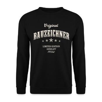 Bauzeichner Limited Edition - Unisex Pullover - Schwarz - Vorne - Alina (178cm) & Michal (187cm)