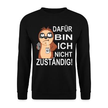 Beamtenstatus & lustige Beamten Sprüche - Unisex Pullover - Schwarz - Vorne - Alina (178cm) & Michal (187cm)