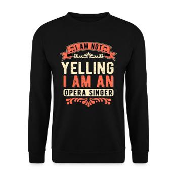 Opernsänger Je ne crie pas Je suis chanteur d’opéra - Sweat-shirt Unisexe - noir - Devant - Alina (178cm) & Michal (187cm)