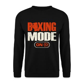 Boxer Quote I Beat People With A Boxing Gloves - Unisex Pullover - Schwarz - Vorne - Alina (178cm) & Michal (187cm)