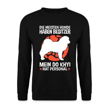 Mein Do Khyi hat Personal Tibetdogge - Unisex Pullover - Schwarz - Vorne - Alina (178cm) & Michal (187cm)