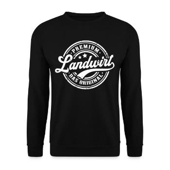 Landwirt Original Bauernhof Lustiges Bauer - Unisex Pullover - Schwarz - Vorne - Alina (178cm) & Michal (187cm)