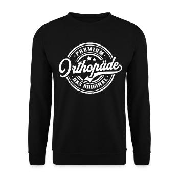Orthopäde Original Lustiges Orthopädie - Unisex Pullover - Schwarz - Vorne - Alina (178cm) & Michal (187cm)