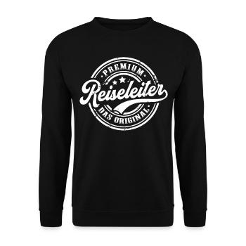 Reiseleiter Original Reiseleitung - Unisex Pullover - Schwarz - Vorne - Alina (178cm) & Michal (187cm)