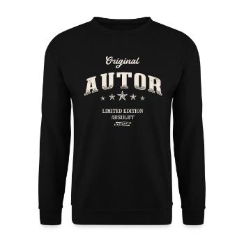 Autor Limited Edition Autoren - Unisex Pullover - Schwarz - Vorne - Alina (178cm) & Michal (187cm)