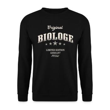 Biologe Limited Edition Lustiges Biologie - Unisex Pullover - Schwarz - Vorne - Alina (178cm) & Michal (187cm)