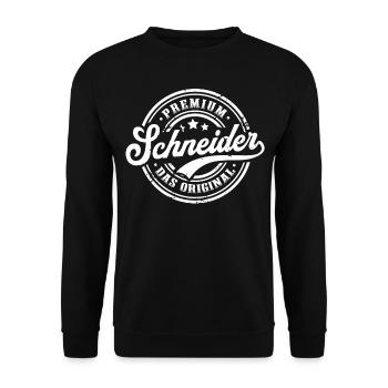 Schneider Original Schneiderin Nähen Schneider - Unisex Pullover - Schwarz - Vorne - Alina (178cm) & Michal (187cm)