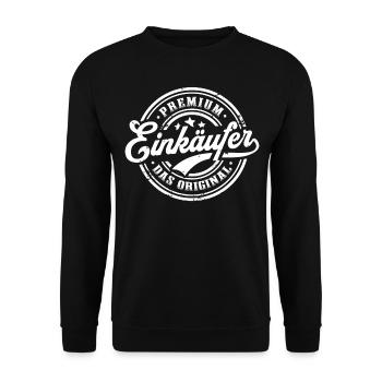 Einkäufer Original Beruf Lustiges Einkauf - Unisex Pullover - Schwarz - Vorne - Alina (178cm) & Michal (187cm)