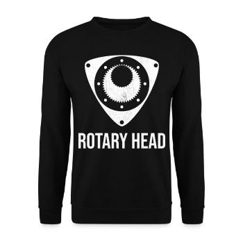 Rotary Engine Tuning Drift Rotary Head - Unisex Pullover - Schwarz - Vorne - Alina (178cm) & Michal (187cm)