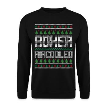 Engine Car Tuning Ugly Christmas - Boxer Aircooled - Unisex Sweatshirt - black - Front - Alina (178cm) & Michal (187cm)