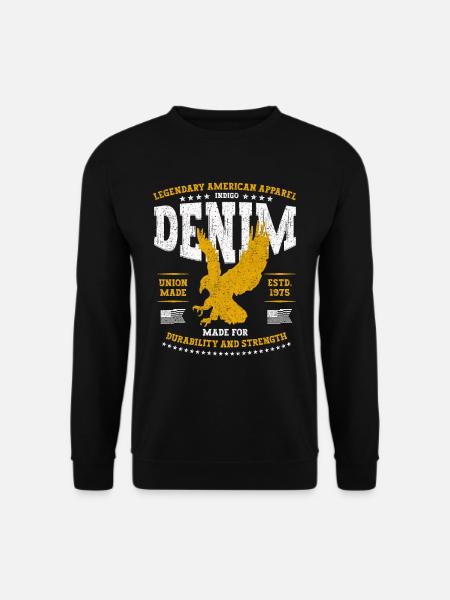 Légendaire American Eagle Denim Apparel USA - Sweat-shirt Unisexe - noir
